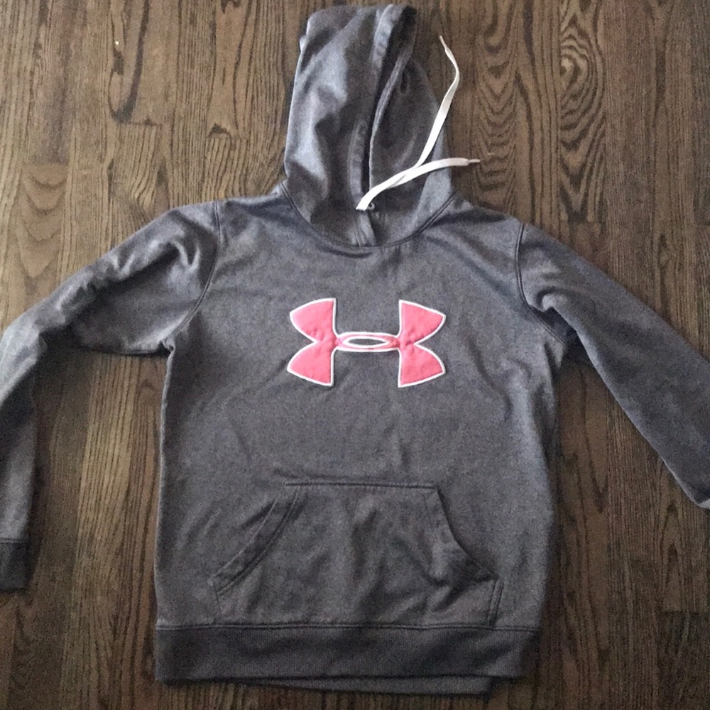 Under Armour Silver and pink sweat shirt